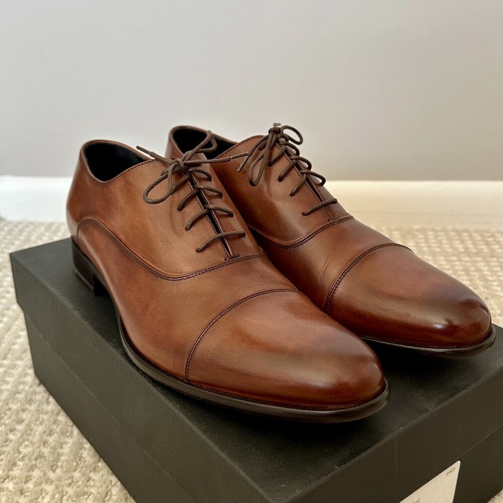 Paul Evans Cagney II Stitched Cap-Toe Oxford Brown